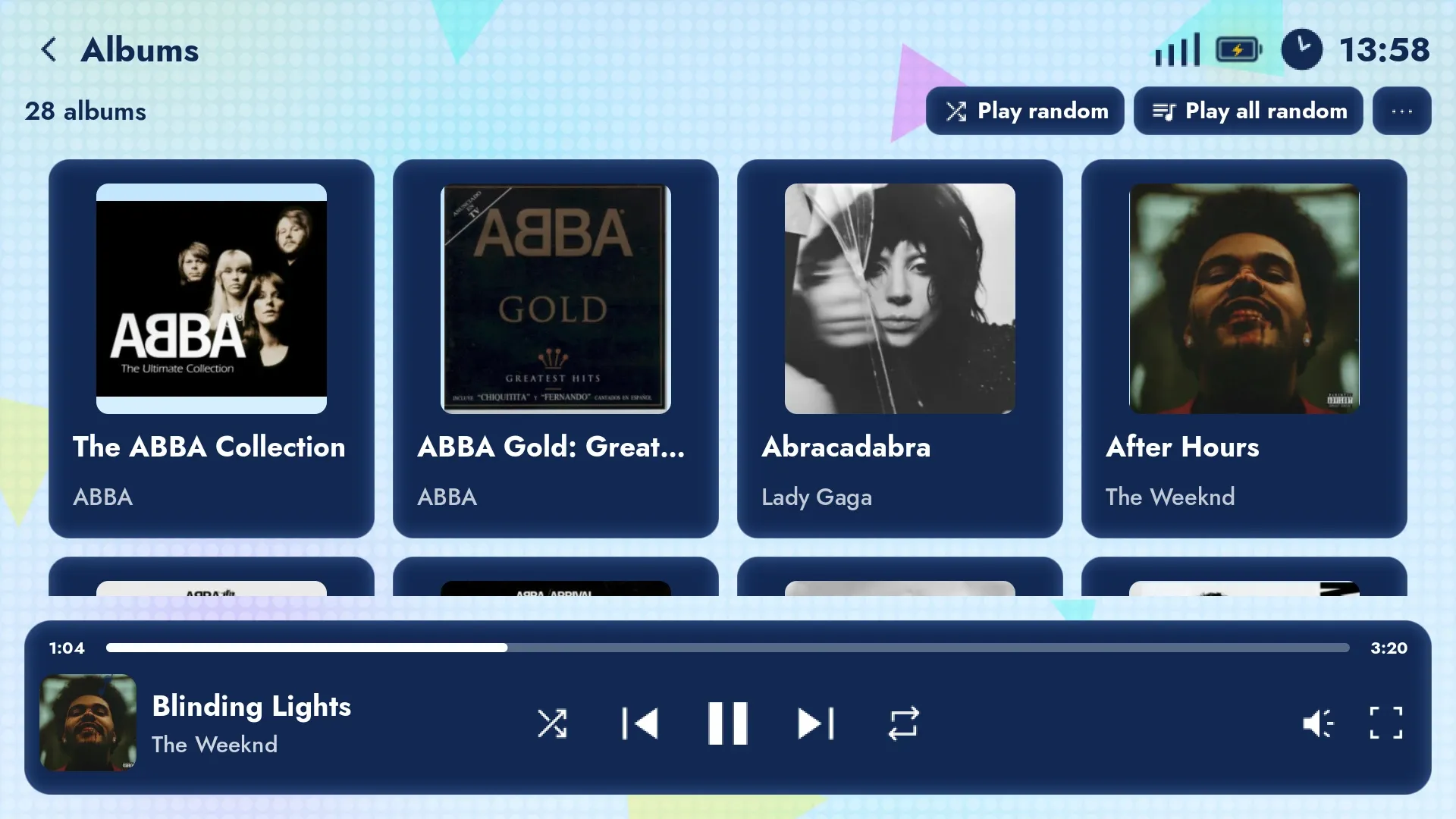 Nari on desktop: Your albums