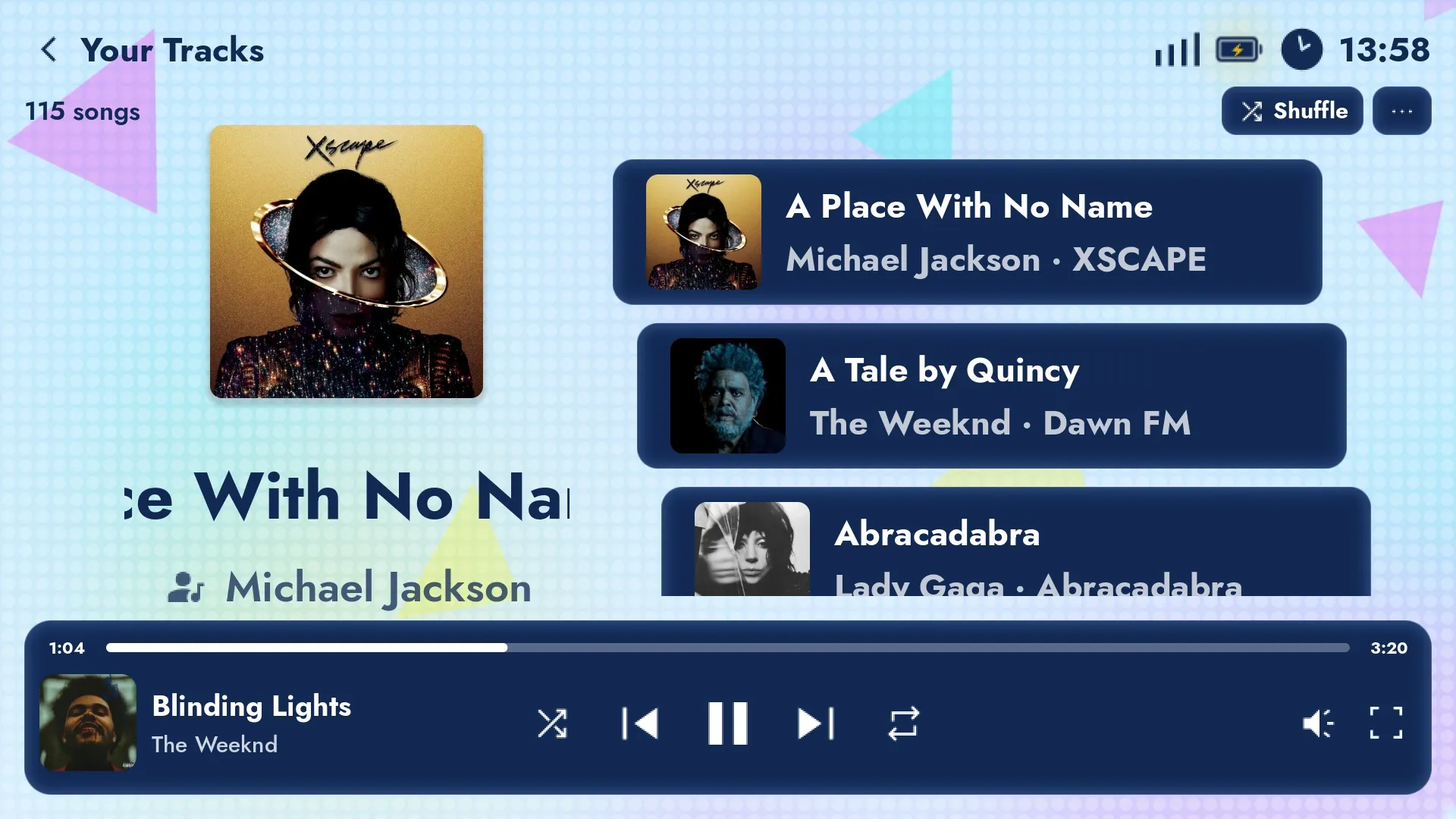 Nari on desktop: All your songs